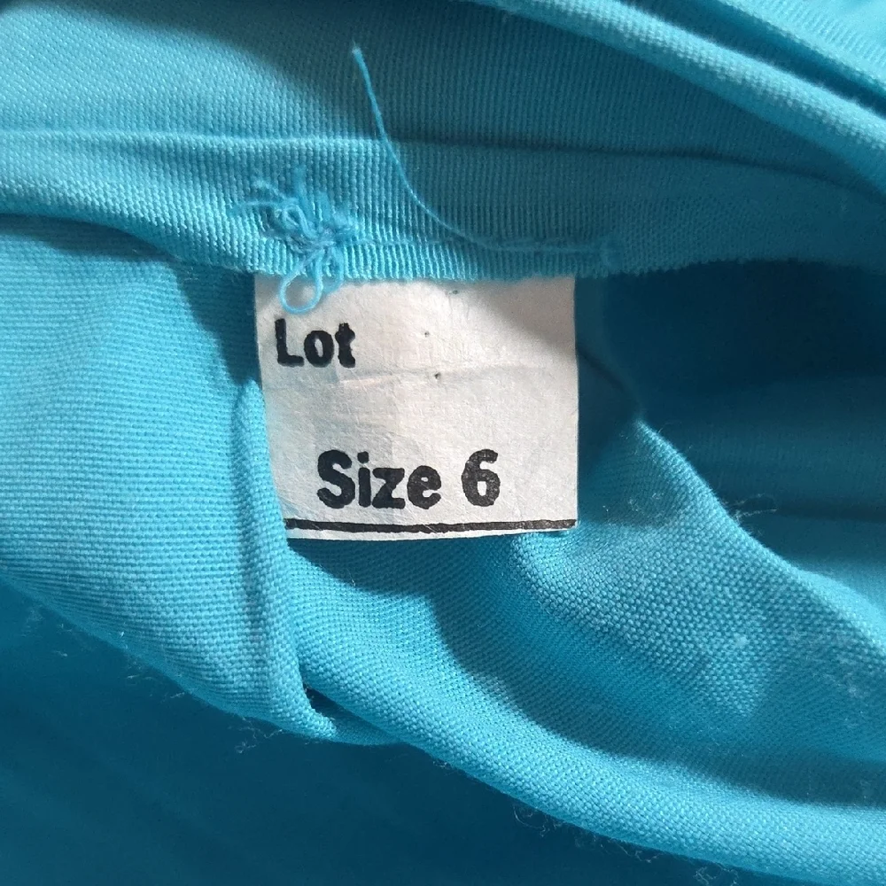 Vintage 70s 80s Turquoise A Line Pleated Skirt Size 6